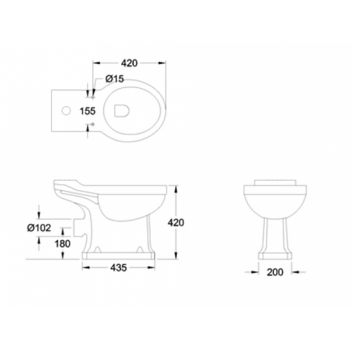 Cuvette standard rétro Burlington P5 P5 Cuvette standard rétro Burlington P5 P5
