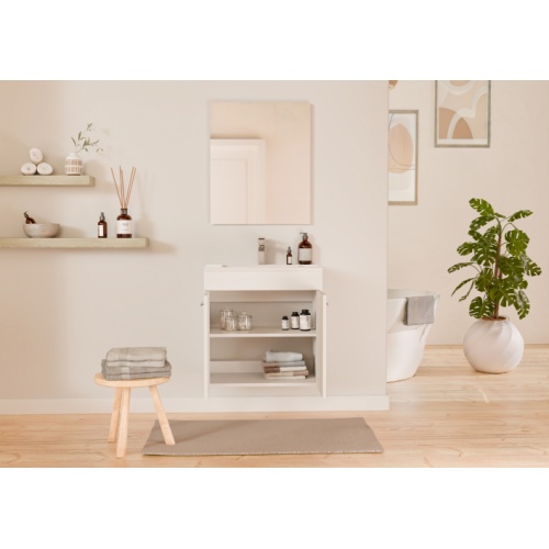 Meuble de salle de bain MINAO 60 en kit - 2 portes - Blanc Brillant TIXIT_60_PORTES_BLANC_OUVERTE Meuble de salle de bain MINAO 60 en kit - 2 portes - Blanc Brillant TIXIT_60_PORTES_BLANC_OUVERTE