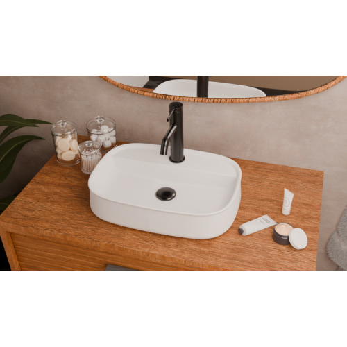 Vasque à poser SQUARE 55x38cm Blanc Mat 