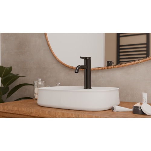 Vasque à poser SQUARE 55x38cm Blanc Mat VASQUE 2 GRIS CLAIR - SANITAIRE - VUE CÔTÉ Vasque à poser SQUARE 55x38cm Blanc Mat VASQUE 2 GRIS CLAIR - SANITAIRE - VUE CÔTÉ