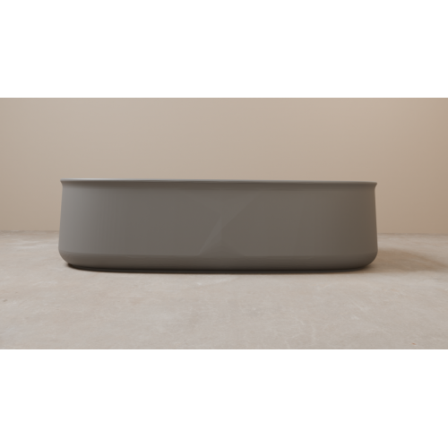Vasque à poser SQUARE 55x38cm Gris clair mat VASQUE 2 - Sanitaire - vue face