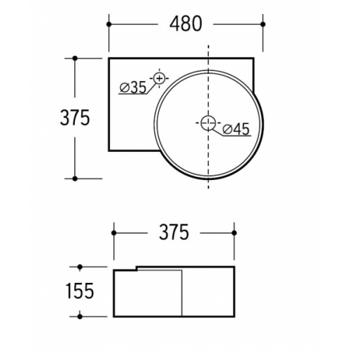 Lave-Mains Compact et Élégant GENTRY Gauche GENTRY Schéma Gauche Lave-Mains Compact et Élégant GENTRY Gauche GENTRY Schéma Gauche