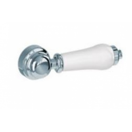 Réservoir WC 510 bas rétro Burlington avec levier chromé/blanc - C1 Levier chromé et Blanc