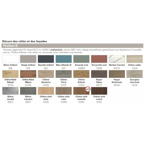 Fileur latéral H190 cm - Chêne Strié Noisette Finition Ext