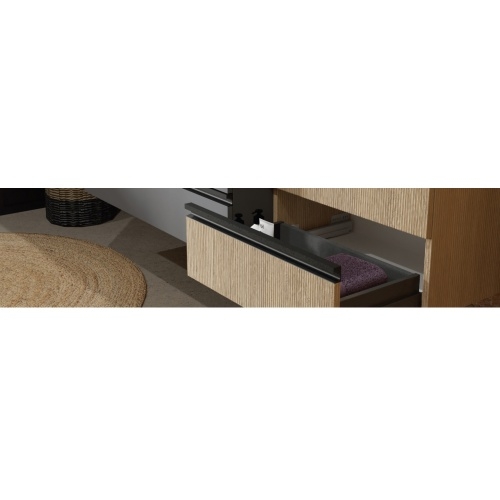 Meuble bas EXTENSO 70 1T + tiroir à l’anglaise (sans passage siphon) Poignée encastrée 2