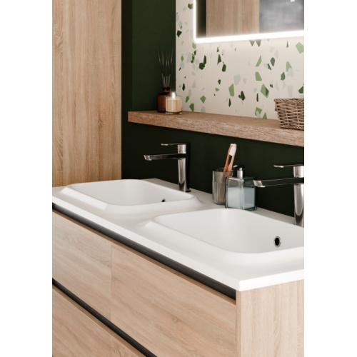 Meuble vasque JUPITER 3.0 Bois Clair 120 cm - Plan Dune - Miroir Reflet Jupiter 120 - Cote - Bois clair - Vasque DUNE Meuble vasque JUPITER 3.0 Bois Clair 120 cm - Plan Dune - Miroir Reflet Jupiter 120 - Cote - Bois clair - Vasque DUNE