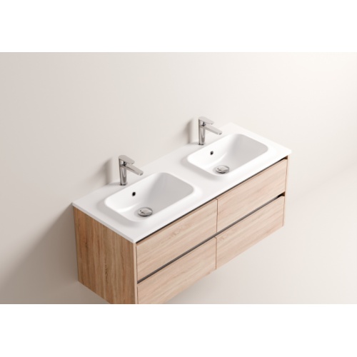 Meuble vasque JUPITER 3.0 Bois Clair 120 cm - Plan Dune - Miroir Reflet Jupiter 120 - Vasque DUNE - Bois clair Meuble vasque JUPITER 3.0 Bois Clair 120 cm - Plan Dune - Miroir Reflet Jupiter 120 - Vasque DUNE - Bois clair