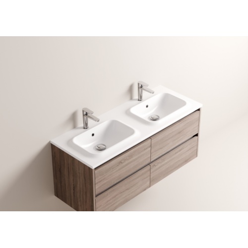Meuble vasque JUPITER 3.0 Bois Foncé 120 cm - Plan Dune - Sans miroir Jupiter 120 - Vasque DUNE - Bois fonce