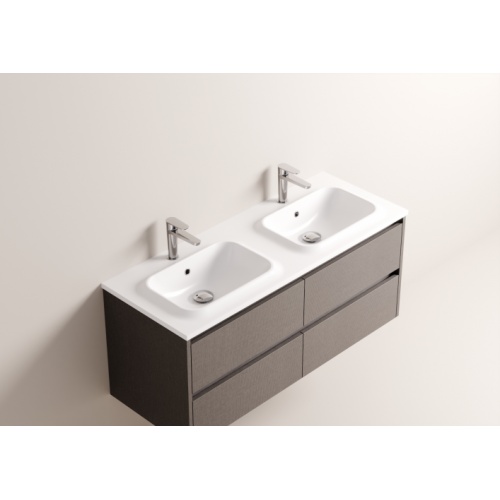 Meuble vasque JUPITER 3.0 Tissé Gris 120 cm - Plan Dune - Miroir Reflet Jupiter 120 - Vasque DUNE - Gris tisse Meuble vasque JUPITER 3.0 Tissé Gris 120 cm - Plan Dune - Miroir Reflet Jupiter 120 - Vasque DUNE - Gris tisse