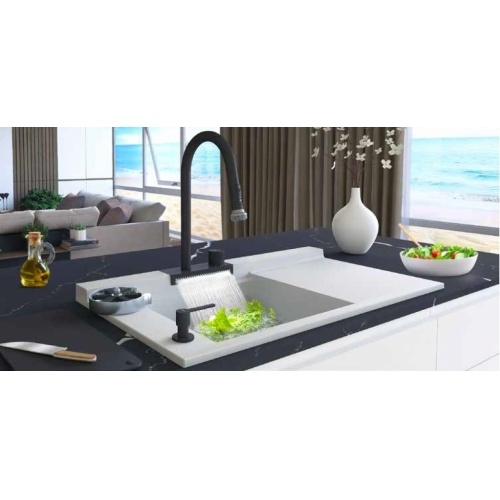 Evier de cuisine multifonctions Blanc et Noir - L910 Evier_1 Evier de cuisine multifonctions Blanc et Noir - L910 Evier_1