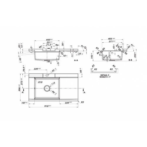Evier de cuisine multifonctions Blanc et Noir - L910 Evier 910 Evier de cuisine multifonctions Blanc et Noir - L910 Evier 910