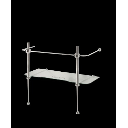 Ens. lavabo rétro 80 cm 3 trous + piètement chromé WALDORF WD919751