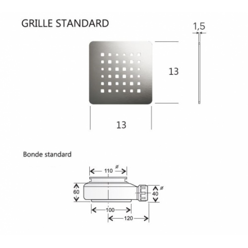 Receveur de douche léger SAMBA Neolight Blanc 80x120cm* SAMBA Neolight Accessoires