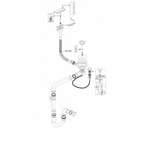Vidage automatique pour évier Schock