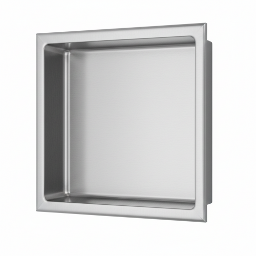 Niche murale de douche, étagère encastrable douche acier Inox Brossé - 30x30cm 00-NICHE Niche murale de douche, étagère encastrable douche acier Inox Brossé - 30x30cm 00-NICHE