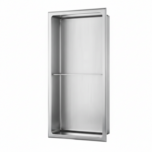 Niche murale de douche, étagère encastrable douche acier Inox Brossé - 60x30cm 00-NICHE