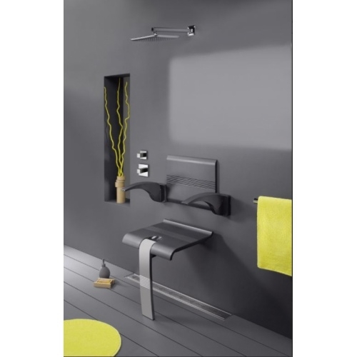 Siège de douche adaptée PMR et Séniors, escamotable Arsis - Gris anthracite et Gris mat* 047734 Siège de douche adaptée PMR et Séniors, escamotable Arsis - Gris anthracite et Gris mat* 047734