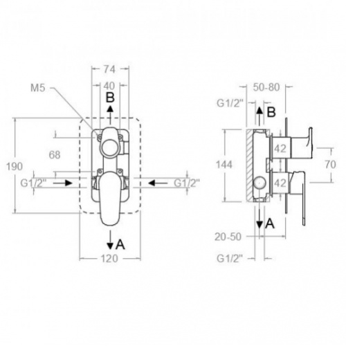 Robinetterie douche encastrée ALEXIA 2 voies Mécanique Chromé 36C300363 (2) Robinetterie douche encastrée ALEXIA 2 voies Mécanique Chromé 36C300363 (2)