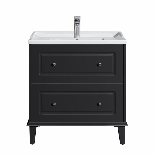 Meuble de salle de bain RETRO 80cm Noir mat RETRO Matt Black-01 Meuble de salle de bain RETRO 80cm Noir mat RETRO Matt Black-01