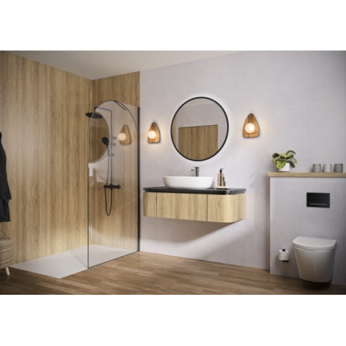 Paroi de douche SOLO ARKADE Noir mat - 90cm - Droite solo-arkade-noir-mat-DROITE amb