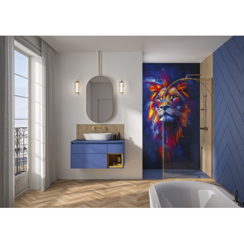 Paroi de douche SOLO ARKADE Or Brossé - 90cm - Droite solo-arkade-or-brosse-droite