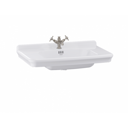 Vasque en céramique rétro GUILD 85cm - 3 Trous de robinetterie gu85x77