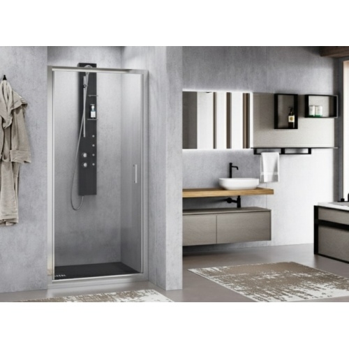 Porte pivotante ZEPHYROS 2.0 G Transparent - Silver - 70cm