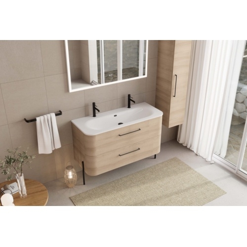 Meuble de salle de bains ECLIPSE 1 grande vasque 120cm Chêne Sable