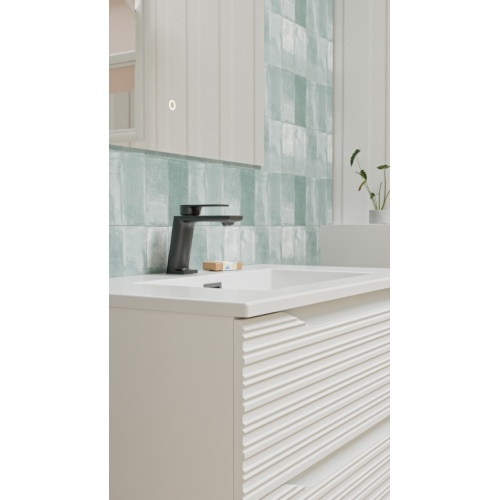 Meuble de Salle de Bain Structura 80cm 2 Tiroirs Blanc Brillant STRUCTURA_LAVE MAIN_BLANC_VERTICAL