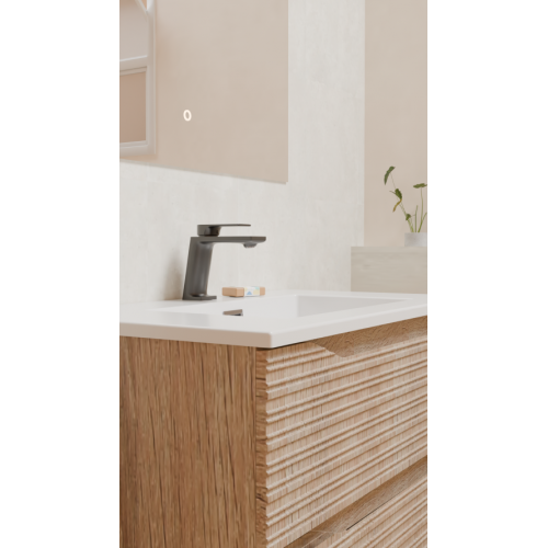 Meuble de Salle de Bain Structura 80cm 2 Tiroirs Bois Clair