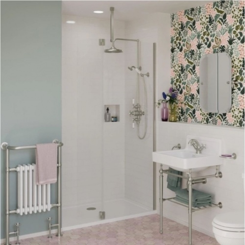 Colonne de douche Thermostatique Rétro AVON Nickel Brossé