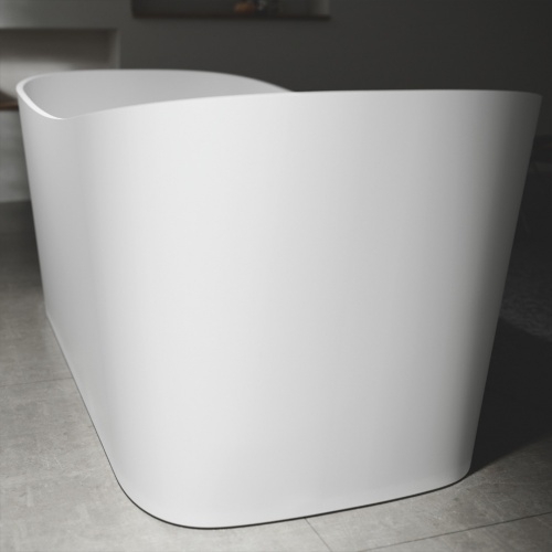 Baignoire SHIP Angle à Gauche avec meuble - 160x70cm - Blanc Mat - Natural Air NOVOTECH-Solid-surface