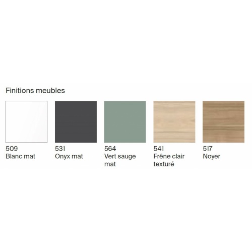 Meuble simple vasque 3 tiroirs Victoria-N – Vert Sauge Mat 80cm Coloris Victoria-N