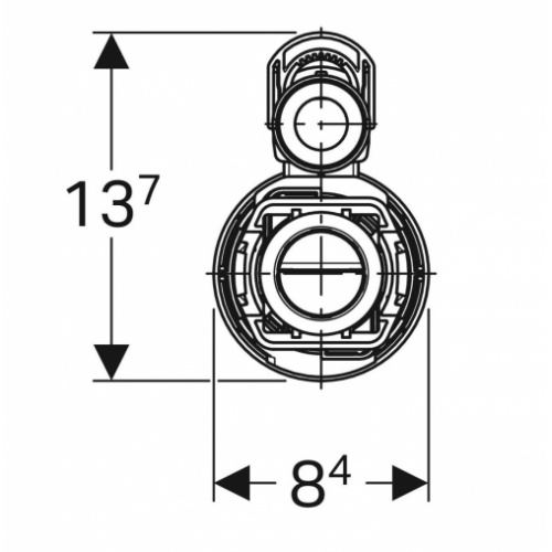 Mécanisme de chasse complet Geberit type 290, double touche 282 300 21 2-Schéma