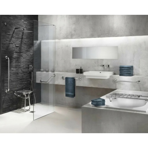 Barre d'appui droite Inox poli brillant 400mm adaptée PMR et Séniors* Pellet Chromé