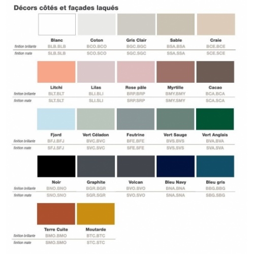 Meuble galbé simple vasque CURL 120 cm Coton Brillant Coloris CURL 2026