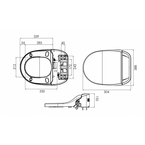 Abattant WC japonais lavant et séchant SEDUCTION Carré SEDUCTION CARRE (2) Abattant WC japonais lavant et séchant SEDUCTION Carré SEDUCTION CARRE (2)