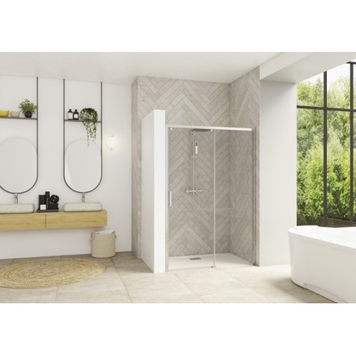 Paroi coulissante SMART DESIGN C sans seuil Chromé - Droite - 100 cm smart-design-ss-c-ctn-Droite