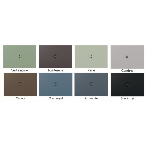 Receveur de douche en céramique SOLODUE recoupable 90x90cm Blanc mat Soludue Coloris
