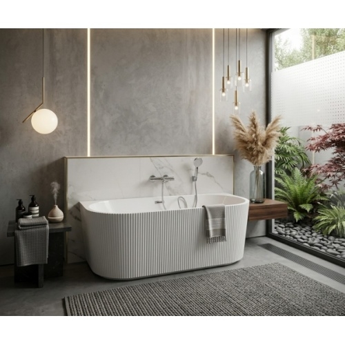 Baignoire t Blanche cannelée 80x170 NONNA