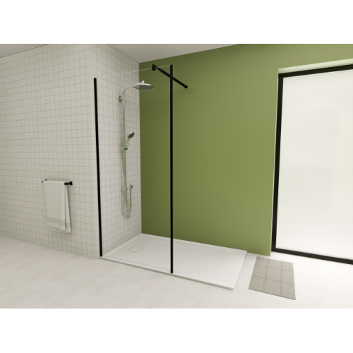 Paroi de douche WALK IN BLACK 120cm WALK IN 90 côté Paroi de douche WALK IN BLACK 120cm WALK IN 90 côté