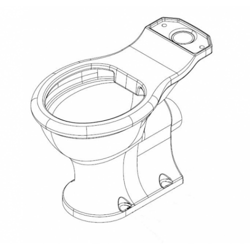 Pack WC au sol GUILD Rimless - Levier Chrome - Abattant Light Oak gu6115cw-Schéma