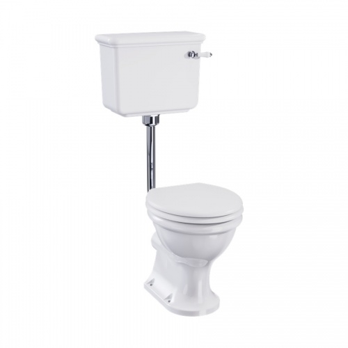 Pack WC au sol GUILD Rimless - Réservir mi-haut - Abattant Varley White