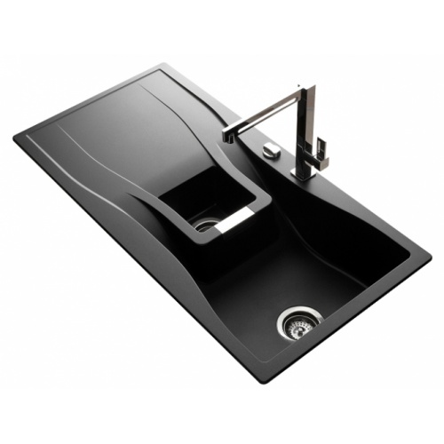 Évier de cuisine CRISTADUR Waterfall 1.5 Cuves Magma CRISTADUR Waterfall EVC 1511 Ambiance 2