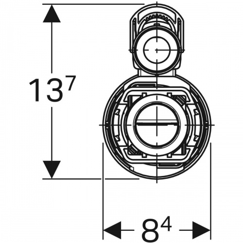 Mécanisme de chasse complet Geberit type 290-380, double touche 283 304 21 2 Mécanisme de chasse complet GEBERIT (3)