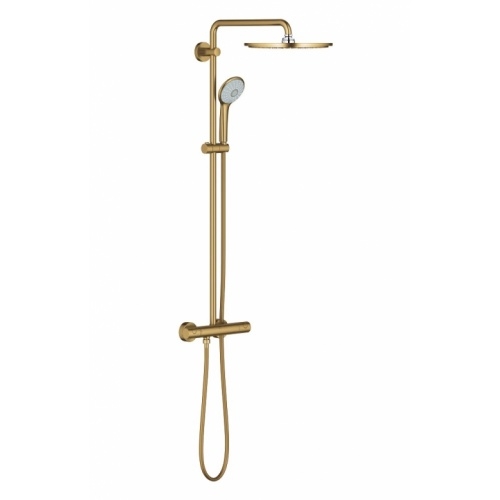 Colonne de douche avec mitigeur thermostatique Euphoria System 310 - Doré - Brushed Cool Sunrise 26075GN0_1