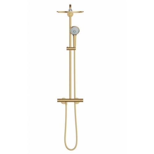Colonne de douche avec mitigeur thermostatique Euphoria System 310 - Doré - Brushed Cool Sunrise 26075GN0_2