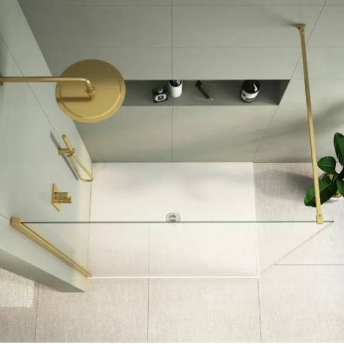 Receveur en céramique recoupable sur mesure Blanc Mat 90x80cm