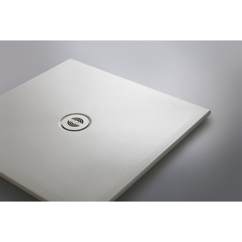 Receveur en céramique recoupable sur mesure Blanc Mat 80x80cm SOL9090CT_AMB