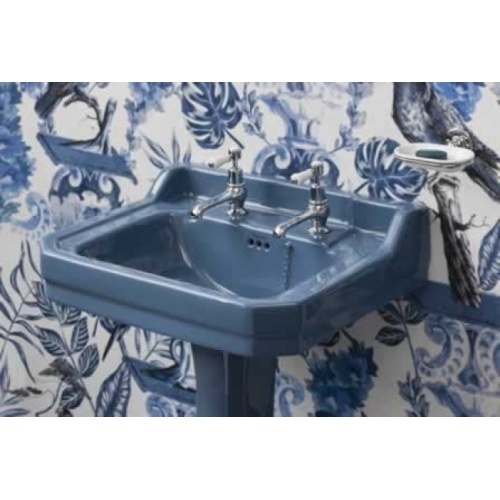 Vasque rectangulaire Edouardien 61 cm Alaska Blue - 3 Trous alaska blue e1